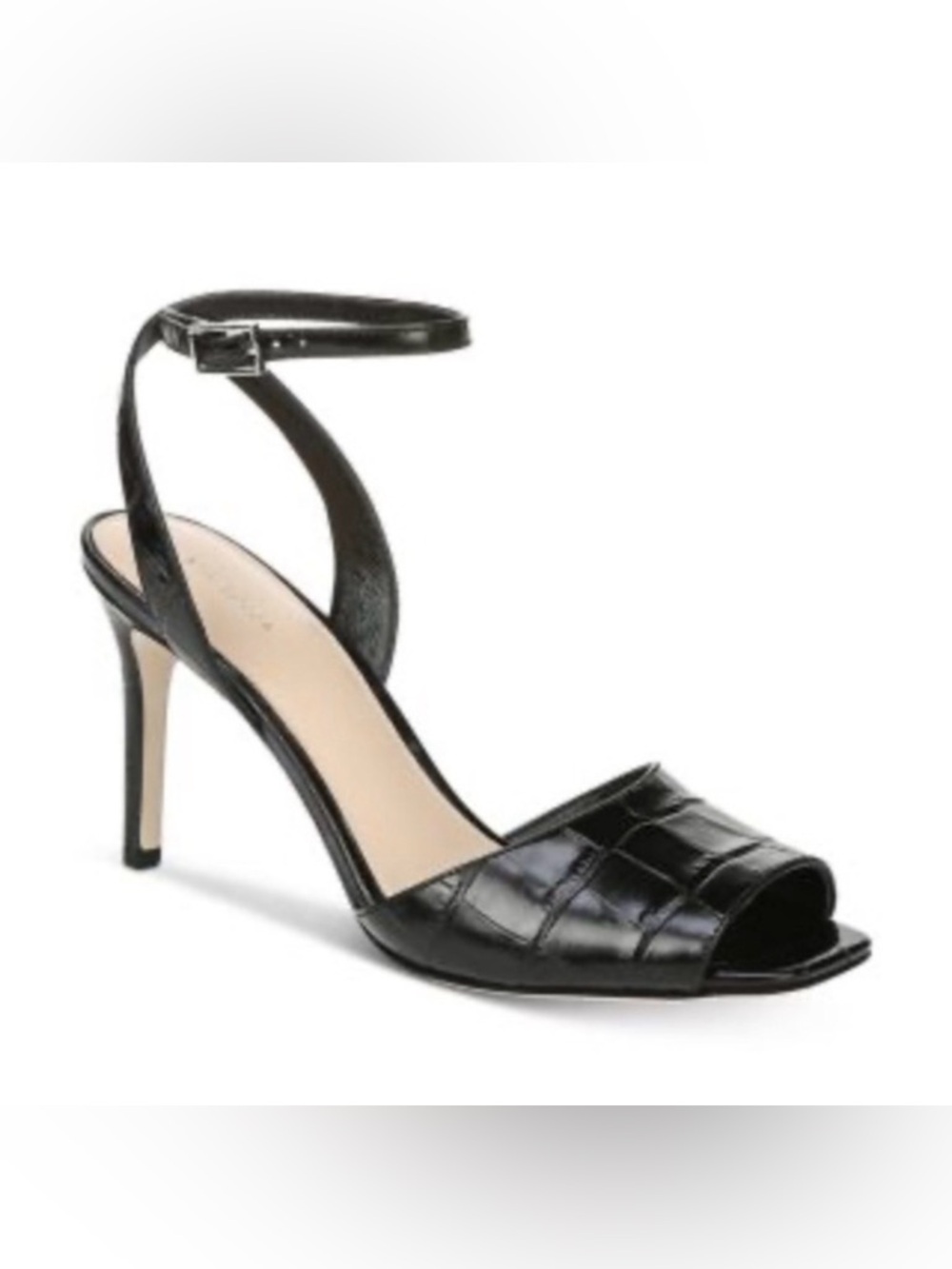 Via Spiga Tatienne High-Heel Leather Sandals Black 6.5